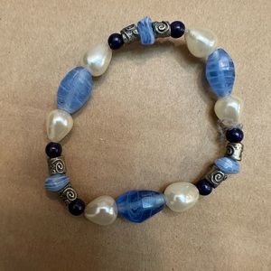 Handmade Beaded Stretch Elastic Bracelet made with Semi Precious Stones